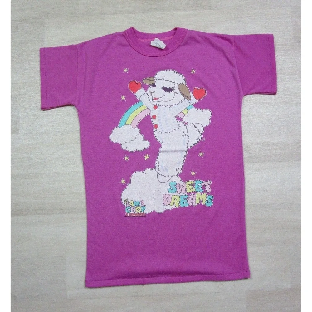 Vintage 90s Lamb Chop & Friends Youth Size (6) PBS Kids Television Show Cartoon